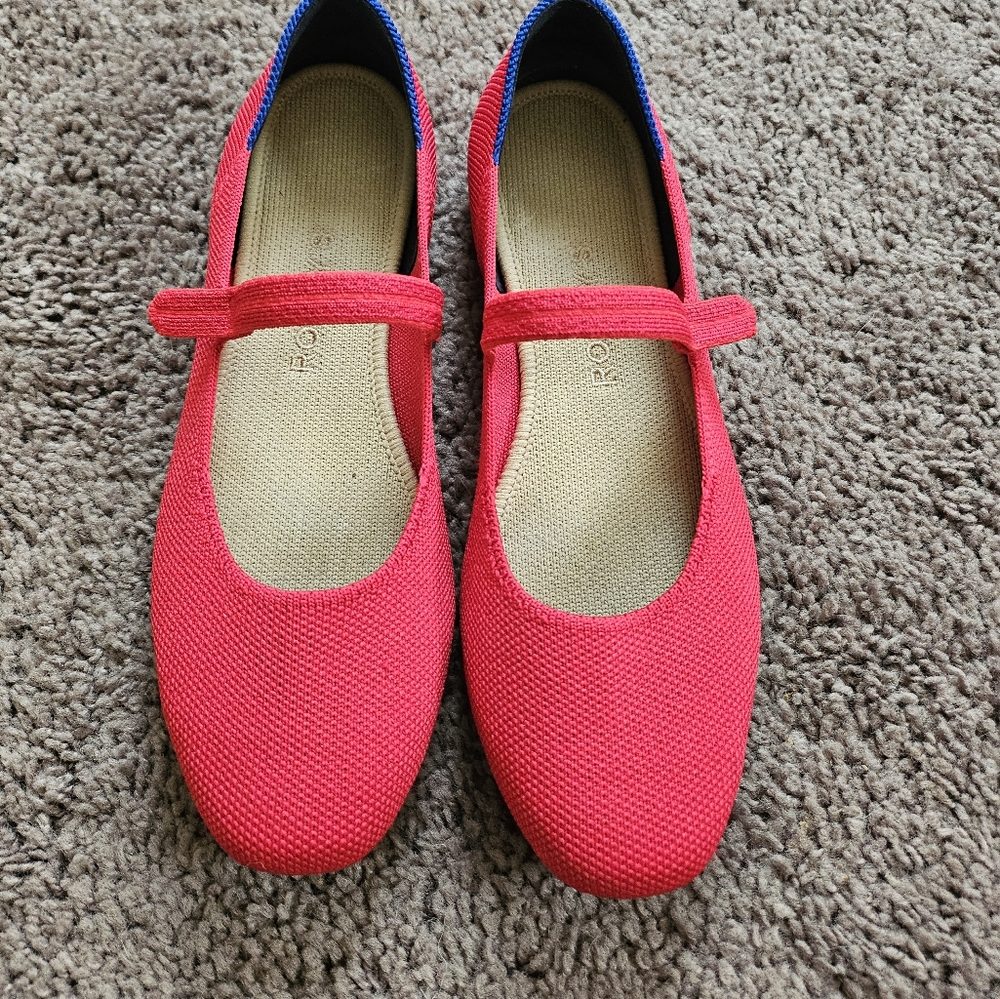 Rothy's Mary Jane Flats Red Women's Size 6